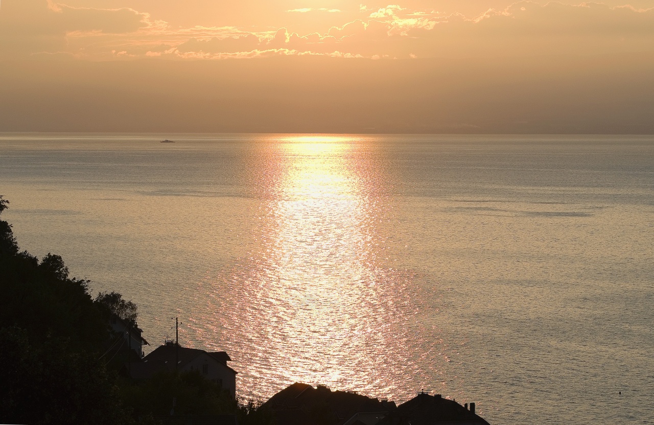 Coucher du soleil depuis le Prieuré